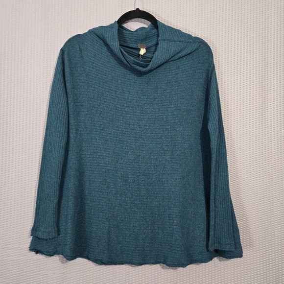 We The Free Ribbed Long Sleeve Split Back Cowl Neck Sweater Size XS Slouchy - Picture 1 of 7